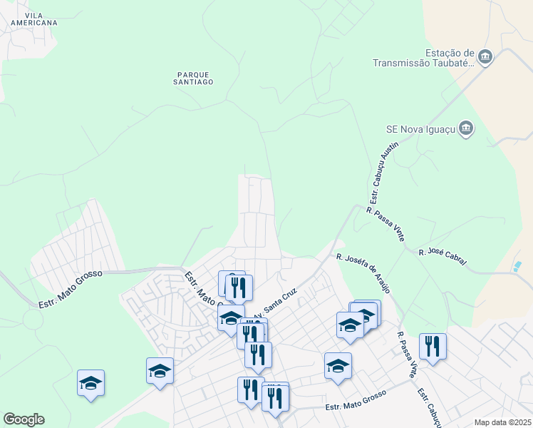map of restaurants, bars, coffee shops, grocery stores, and more near 0 Rua Henrique Valadares in Nova Iguaçu