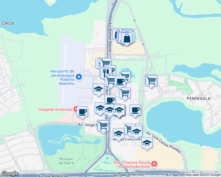 map of restaurants, bars, coffee shops, grocery stores, and more near in Rio de Janeiro
