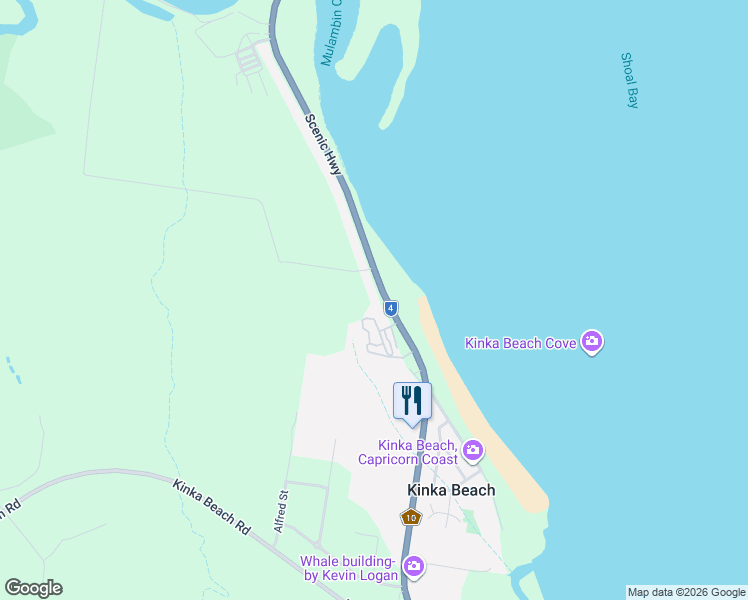 map of restaurants, bars, coffee shops, grocery stores, and more near 928 Scenic Highway in Kinka Beach