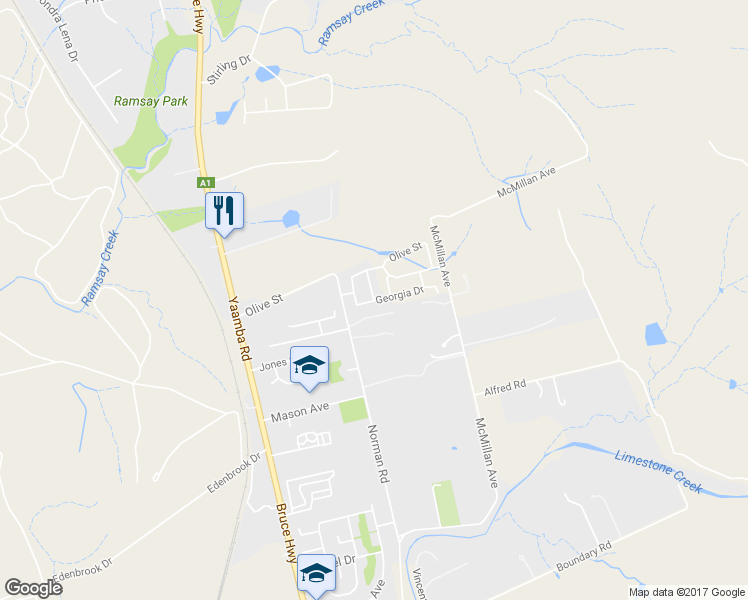 map of restaurants, bars, coffee shops, grocery stores, and more near Michigan Street in Parkhurst