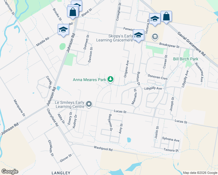 map of restaurants, bars, coffee shops, grocery stores, and more near 35 Anna Meares Avenue in Gracemere