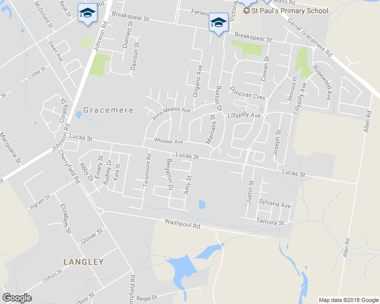 map of restaurants, bars, coffee shops, grocery stores, and more near LOT 102 Lucas Street in Gracemere