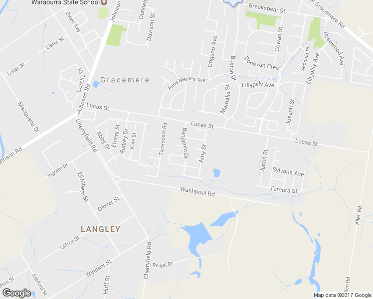 map of restaurants, bars, coffee shops, grocery stores, and more near Benjamin Drive in Gracemere