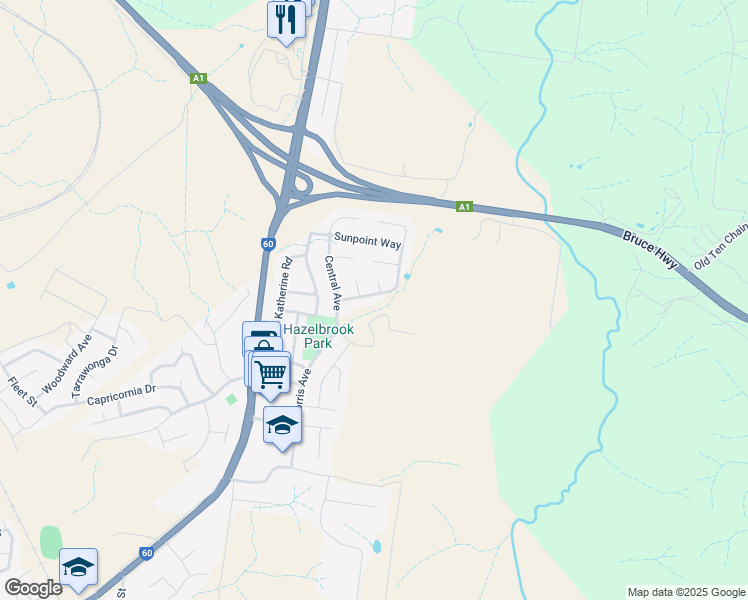 map of restaurants, bars, coffee shops, grocery stores, and more near 14 Monterey Way in Calliope