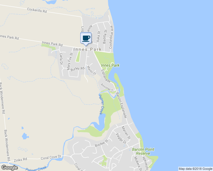 map of restaurants, bars, coffee shops, grocery stores, and more near 5 Amronel Close in Innes Park