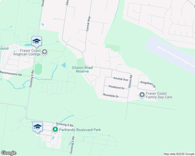 map of restaurants, bars, coffee shops, grocery stores, and more near Serene Way in Wondunna