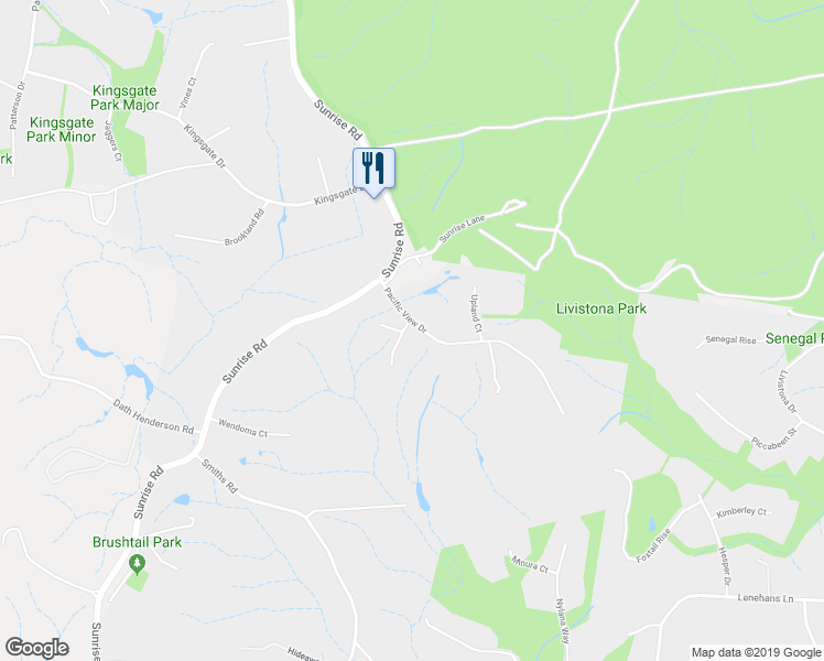 map of restaurants, bars, coffee shops, grocery stores, and more near 1 Ashdown Court in Tinbeerwah