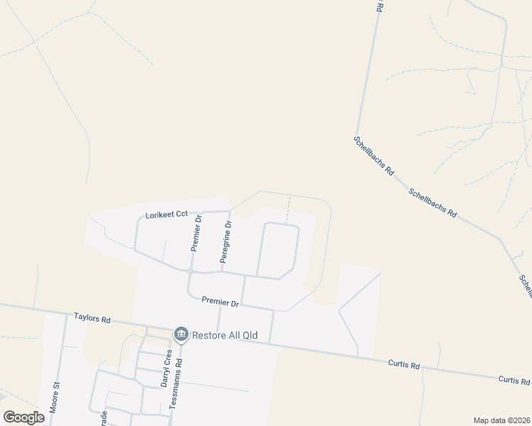 map of restaurants, bars, coffee shops, grocery stores, and more near 92 Rosella Parade in Kingaroy