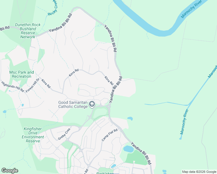 map of restaurants, bars, coffee shops, grocery stores, and more near 6 Kirra Road in Maroochy River