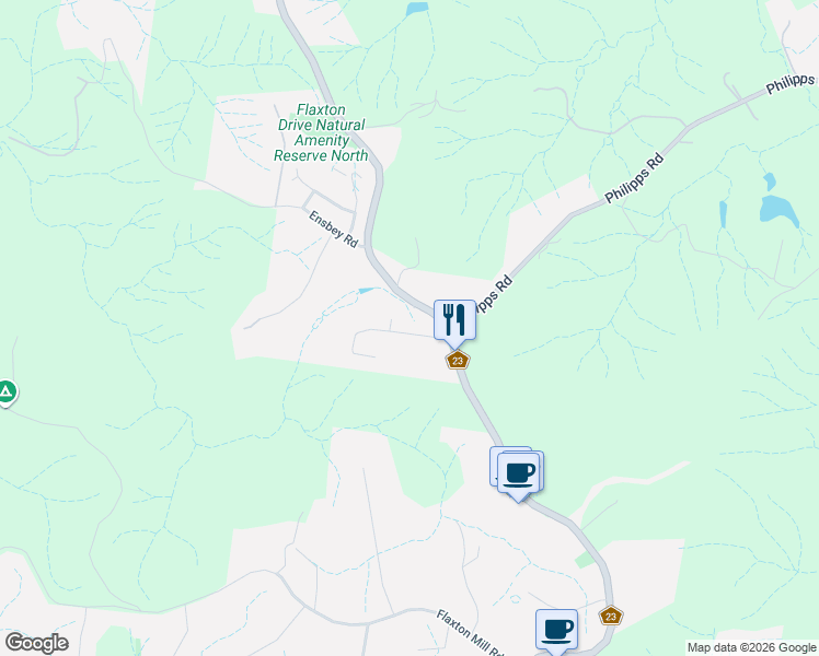 map of restaurants, bars, coffee shops, grocery stores, and more near 12 Nimbus Drive in Flaxton