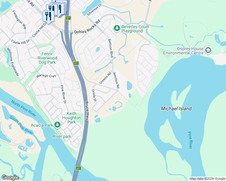 map of restaurants, bars, coffee shops, grocery stores, and more near 106 Wagner Road in Griffin