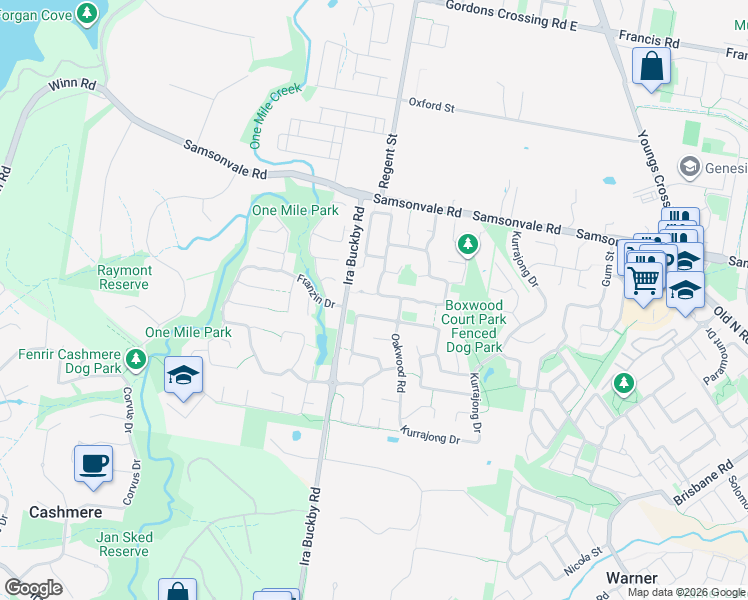 map of restaurants, bars, coffee shops, grocery stores, and more near 1 Beechwood Place in Warner