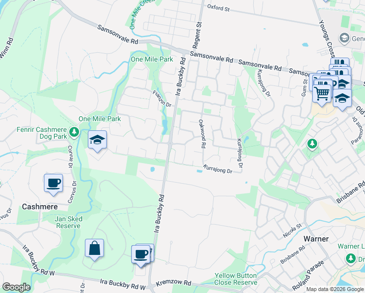 map of restaurants, bars, coffee shops, grocery stores, and more near 2 Homeland Crescent in Warner