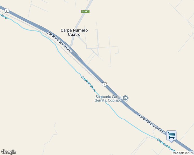 map of restaurants, bars, coffee shops, grocery stores, and more near 140 Panamericana Norte in Copiapo