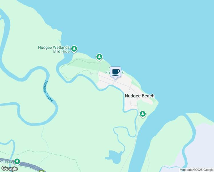 map of restaurants, bars, coffee shops, grocery stores, and more near 2 Lima Street in Nudgee Beach