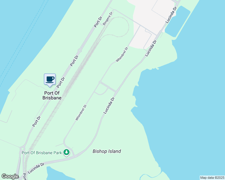 map of restaurants, bars, coffee shops, grocery stores, and more near 3 Sandpiper Avenue in Port of Brisbane