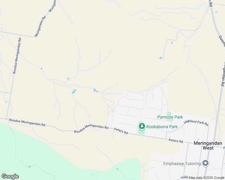 map of restaurants, bars, coffee shops, grocery stores, and more near LOT 1 Peters Road in Meringandan West