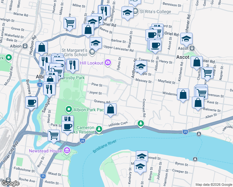 map of restaurants, bars, coffee shops, grocery stores, and more near 7 Mikado Street in Hamilton