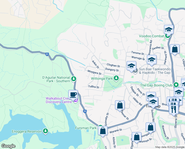 map of restaurants, bars, coffee shops, grocery stores, and more near 28 Ballybritt Street in The Gap