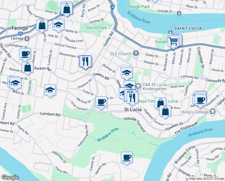 map of restaurants, bars, coffee shops, grocery stores, and more near 59 Orchard Terrace in Saint Lucia