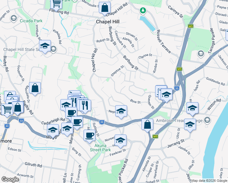 map of restaurants, bars, coffee shops, grocery stores, and more near 83 Ludlow Street in Chapel Hill