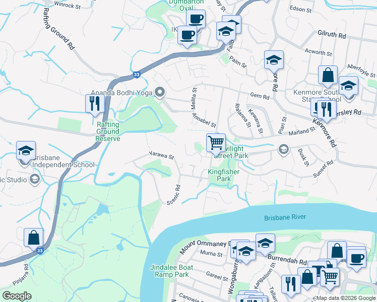 map of restaurants, bars, coffee shops, grocery stores, and more near 7 Summerfield Place in Kenmore