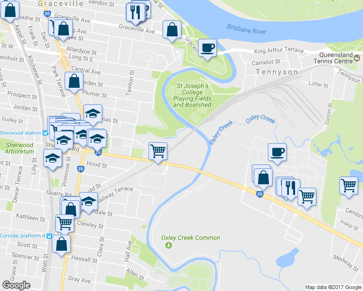 map of restaurants, bars, coffee shops, grocery stores, and more near 481A Sherwood Road in Sherwood