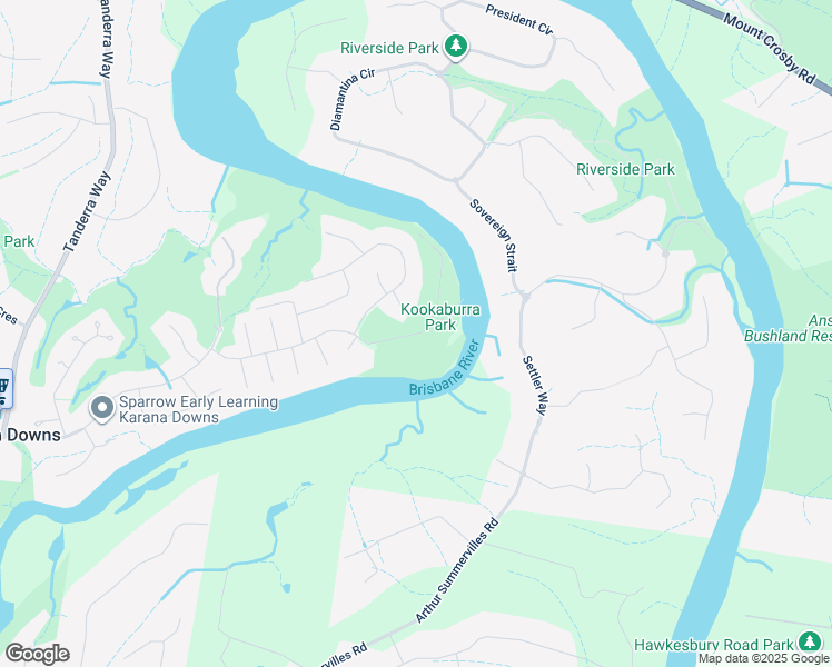 map of restaurants, bars, coffee shops, grocery stores, and more near 54 Caringal Drive in Karana Downs
