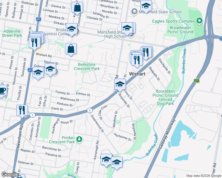 map of restaurants, bars, coffee shops, grocery stores, and more near 67 Norfolk Place in Wishart