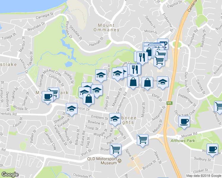 map of restaurants, bars, coffee shops, grocery stores, and more near 14 Patrol Street in Jamboree Heights