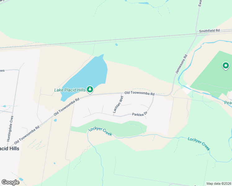 map of restaurants, bars, coffee shops, grocery stores, and more near 377 Old Toowoomba Road in Gatton