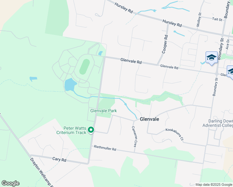 map of restaurants, bars, coffee shops, grocery stores, and more near 19 Pizzoni Road in Glenvale