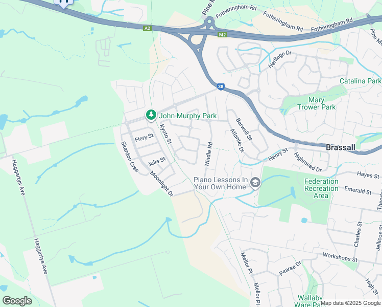 map of restaurants, bars, coffee shops, grocery stores, and more near 18 Tranquillity Circle in Brassall