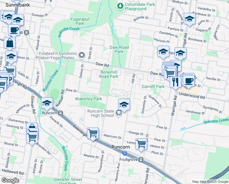 map of restaurants, bars, coffee shops, grocery stores, and more near 134 Hill Road in Runcorn