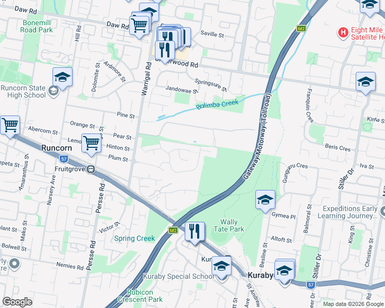 map of restaurants, bars, coffee shops, grocery stores, and more near 19 Alexandra Place in Runcorn