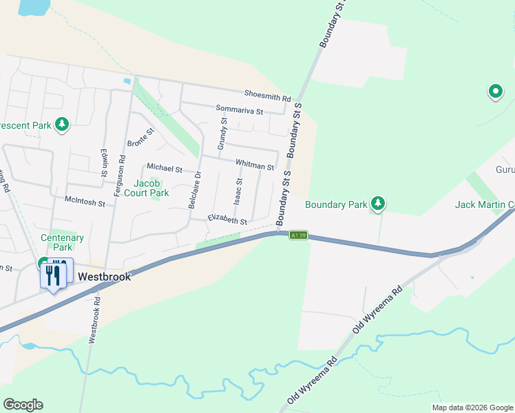 map of restaurants, bars, coffee shops, grocery stores, and more near 29 Elizabeth Street in Westbrook