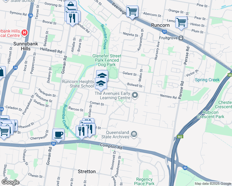 map of restaurants, bars, coffee shops, grocery stores, and more near 19 Maynard Place in Runcorn