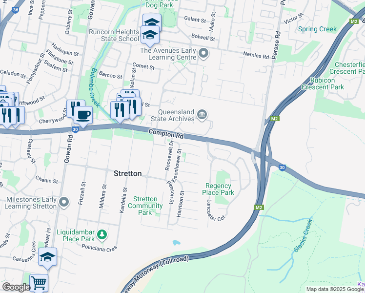map of restaurants, bars, coffee shops, grocery stores, and more near 1 Taft Court in Stretton