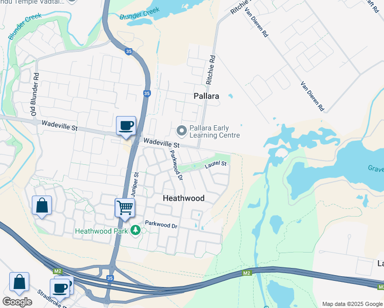 map of restaurants, bars, coffee shops, grocery stores, and more near 11 Willow Place in Heathwood