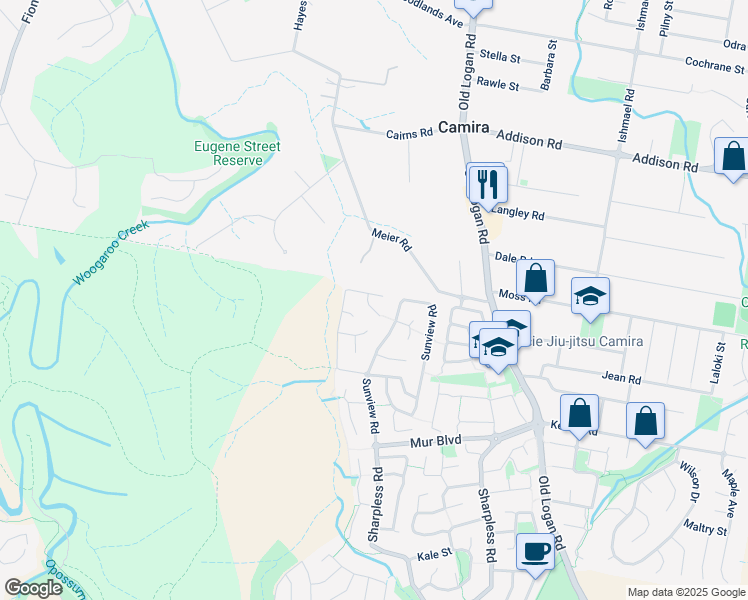 map of restaurants, bars, coffee shops, grocery stores, and more near 2 Greenland Court in Springfield