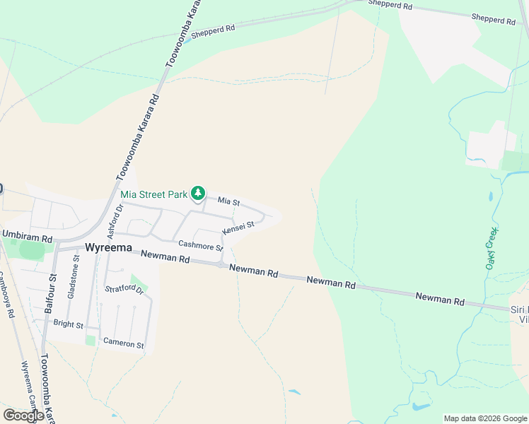 map of restaurants, bars, coffee shops, grocery stores, and more near 39 Mia Street in Wyreema