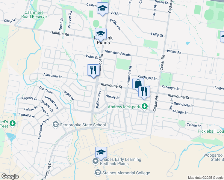 map of restaurants, bars, coffee shops, grocery stores, and more near 10 Pleasant Drive in Redbank Plains