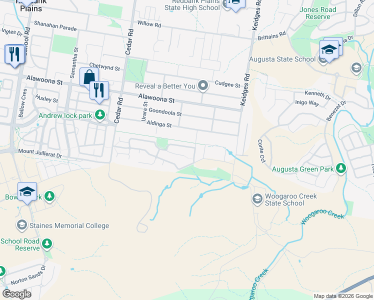 map of restaurants, bars, coffee shops, grocery stores, and more near 31 Colane Street in Redbank Plains