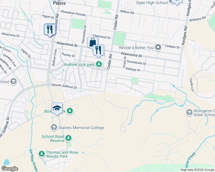 map of restaurants, bars, coffee shops, grocery stores, and more near 13 Warrigal Court in Redbank Plains