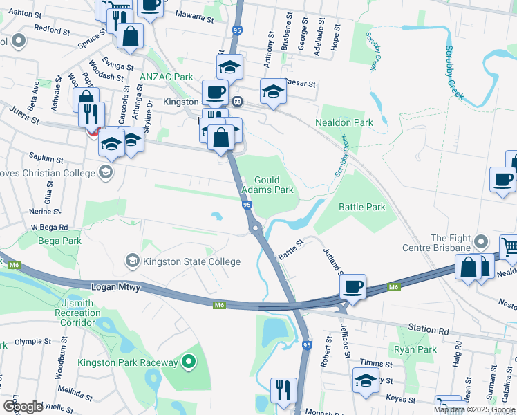 map of restaurants, bars, coffee shops, grocery stores, and more near 558-612 Kingston Road in Kingston