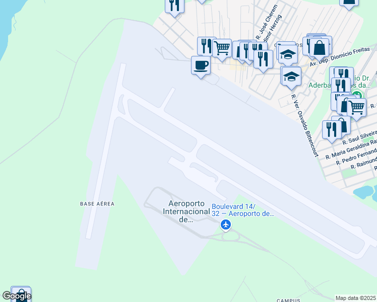 map of restaurants, bars, coffee shops, grocery stores, and more near 3393 Avenida Deputado Diomício Freitas in Florianópolis