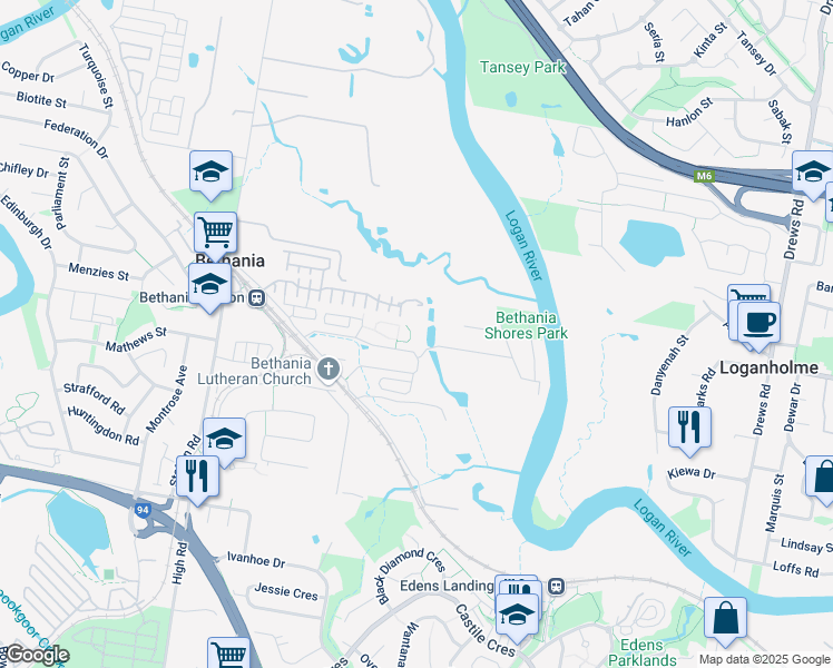 map of restaurants, bars, coffee shops, grocery stores, and more near 36 Holzheimer Road in Bethania