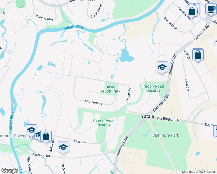 map of restaurants, bars, coffee shops, grocery stores, and more near 13 Kismet Court in Yatala