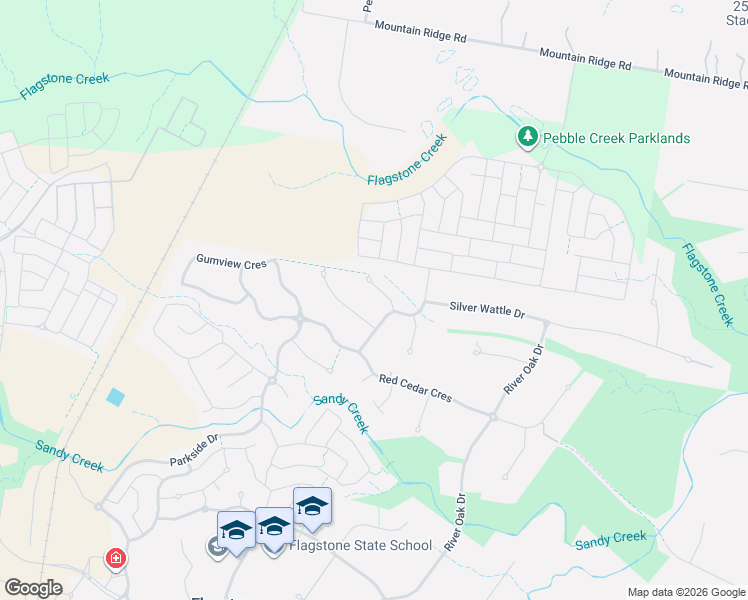 map of restaurants, bars, coffee shops, grocery stores, and more near 12-14 Tallowood Place in Jimboomba