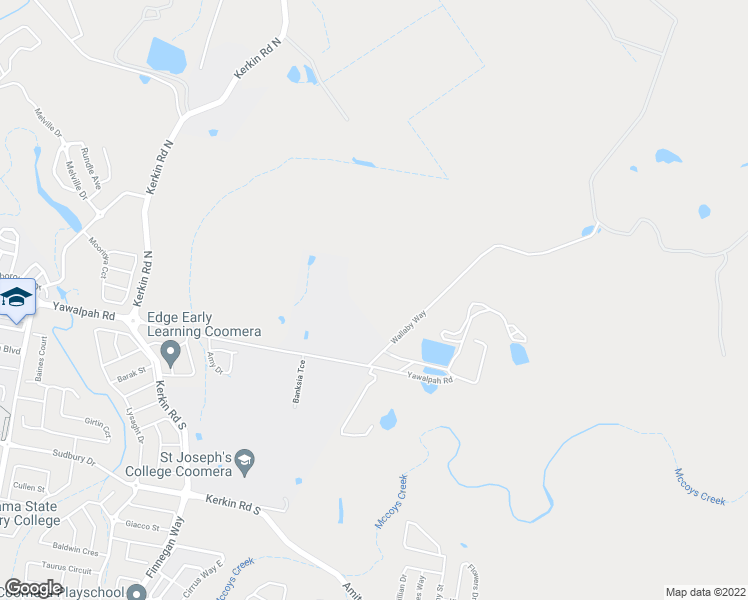 map of restaurants, bars, coffee shops, grocery stores, and more near 17 Wallaby Way in Pimpama